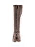Express 100% Leather Gray Ivory Boots Size 9 - photo 2