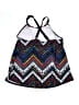 Unbranded Chevron-herringbone Blue Swimsuit Top Size L (estimated) - photo 2