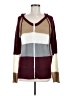 Unbranded Color Block Burgundy Cardigan Size M - photo 1