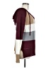 Unbranded Color Block Burgundy Cardigan Size M - photo 4