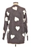 Assorted Brands 100% Nylon Hearts Gray Pullover Sweater One size - photo 2