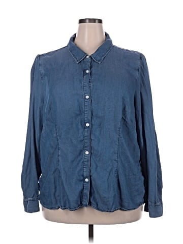 Ginger by Stella + Ginger Long Sleeve Button-Down Shirt (view 1)