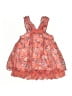 Satin Flowers 100% Polyester Orange Dress Size 6 - photo 1