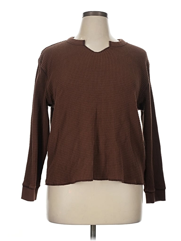 Pre-owned Madewell Pullover Sweater In Brown