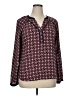 41Hawthorn 100% Polyester Burgundy Long Sleeve Blouse Size XL - photo 1