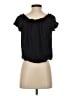Max Studio Black Short Sleeve Top Size S - photo 2