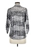 Emily Daniels Print Silver 3/4 Sleeve Blouse Size M - photo 2
