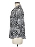 Emily Daniels Print Silver 3/4 Sleeve Blouse Size M - photo 5