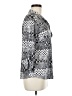 Emily Daniels Print Silver 3/4 Sleeve Blouse Size M - photo 4