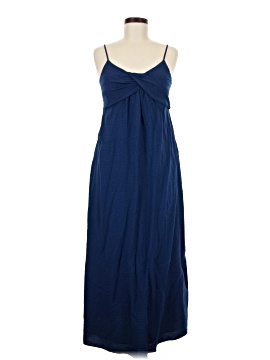 chinese dress ladies Banana Republic Navy/ Green Side Silky Sleeveless Maxi Dress 0