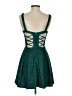 Crystal Doll 100% Polyester Tweed Teal Cocktail Dress Size 5 - photo 2