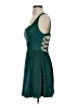 Crystal Doll 100% Polyester Tweed Teal Cocktail Dress Size 5 - photo 5