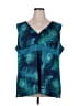 Serenada Teal Sleeveless Blouse Size 2X - photo 1