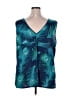 Serenada Teal Sleeveless Blouse Size 2X - photo 2