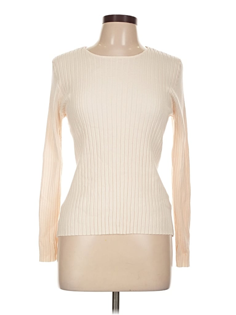 Pre-owned Cyrus Long Sleeve T-shirt In Ivory