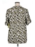 Perseption Concept Print Yellow Short Sleeve Blouse Size 1X - photo 2