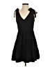 Aqua 100% Polyester Solid Black Casual Dress Size XS - photo 1