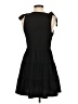 Aqua 100% Polyester Solid Black Casual Dress Size XS - photo 2