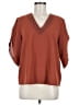Shein 100% Polyester Brown 3/4 Sleeve Blouse Size 6 - photo 1