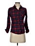 Primark 100% Cotton Plaid Red Long Sleeve Button-Down Shirt Size 0 - photo 1