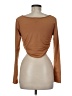 Shein Brown Long Sleeve T-Shirt Size 6 - photo 2