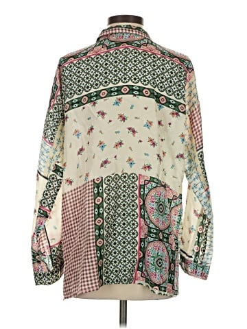 Johnny Was Long Sleeve Silk Top (view 2)