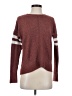 Pink Rose Color Block Burgundy Pullover Sweater Size S - photo 1