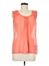 Vero Moda 100% Polyester Polka Dots Orange Sleeveless Blouse Size M - photo 1