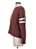 Pink Rose Color Block Burgundy Pullover Sweater Size S - photo 5