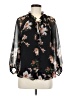 J by Joie 100% Polyester Floral Black 3/4 Sleeve Blouse Size M - photo 1