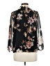 J by Joie 100% Polyester Floral Black 3/4 Sleeve Blouse Size M - photo 2