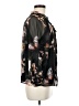 J by Joie 100% Polyester Floral Black 3/4 Sleeve Blouse Size M - photo 4