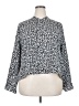 Unbranded 100% Polyester Print Gray Long Sleeve Blouse Size 4X - photo 1