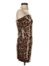Unbranded Animal Print Brown Cocktail Dress Size S - photo 4