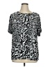 JM Collection Animal Print Silver Short Sleeve T-Shirt Size 1X - photo 1