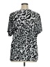 JM Collection Animal Print Silver Short Sleeve T-Shirt Size 1X - photo 2