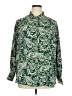 MNG 100% Viscose Paisley Green Long Sleeve Button-Down Shirt Size 16 - photo 1