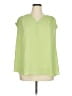 Worthington 100% Polyester Green Sleeveless Blouse Size 1X - photo 1