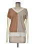 Verve Ami Color Block Tan Pullover Sweater Size M - photo 1