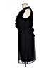 GNW 100% Polyester Solid Black Cocktail Dress Size 10 - photo 5