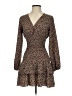 Shein 100% Polyester Animal Print Brown Cocktail Dress Size XS - photo 1