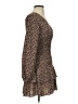 Shein 100% Polyester Animal Print Brown Cocktail Dress Size XS - photo 4