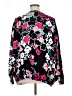 Jessica London 100% Cotton Floral Black Pullover Sweater Size 34 - 36 - photo 2