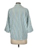 BonWorth Stripes Blue 3/4 Sleeve Button-Down Shirt Size M (petite) - photo 2
