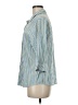 BonWorth Stripes Blue 3/4 Sleeve Button-Down Shirt Size M (petite) - photo 5