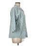 BonWorth Stripes Blue 3/4 Sleeve Button-Down Shirt Size M (petite) - photo 4
