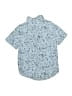 Cat & Jack Print Blue Short Sleeve Button-Down Shirt Size 4 - 5 - photo 2