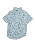 Cat & Jack Print Blue Short Sleeve Button-Down Shirt Size 4 - 5 - photo 1