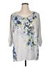 Style&Co Floral Gray 3/4 Sleeve Top Size 1X - photo 1