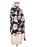 Allison Joy 100% Rayon Floral Blue 3/4 Sleeve Blouse Size L - photo 4